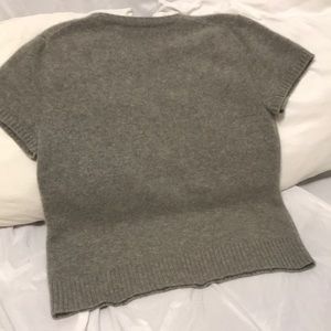 JCrew LG grey merino wool ss sweater